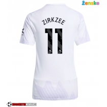 Ženske Nogometnih dresov Manchester United Joshua Zirkzee #11 Gostujoči 2025-26 Kratki rokavi